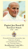 **POLISH** Special Limited Edition Commemorative John Paul II Prayer Card
